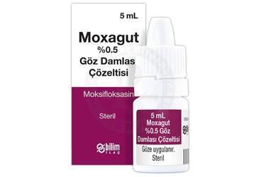 MOXAGUT % 0,5 GOZ DAMLASI. COZELTI (5 ML)