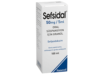 SEFSIDAL 50 MG/5ML ORAL SUSPANSIYON 100 ML