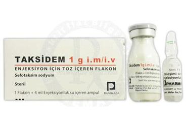 TAKSIDEM 1 G IM/IV ENJEKSIYON ICIN TOZ ICEREN FLAKON
