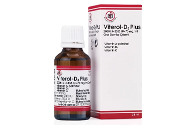 VITEROL-D3 PLUS 2000 IV + 3333 IV + 70 MG/ ML ORAL DAMLA, COZELTI (20 ML)
