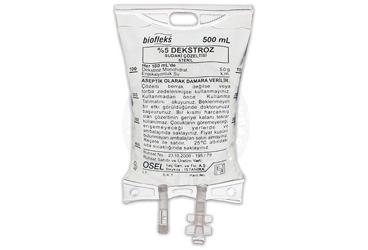 BIOFLEKS %5 DEKSTROZ  500 ML SOLUSYON (PVC TORBA) SETSIZ