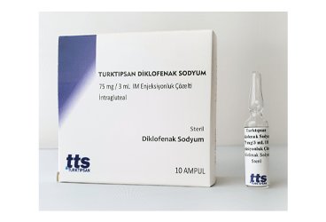 TURKTIPSAN DIKLOFENAK SODYUM 75 MG/3 ML IM ENJEKSIYONLUK COZELTI 10 AMPUL