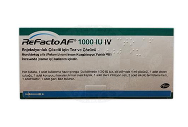 REFACTO AF 1000 IU IV ENJEKSIYONLUK COZELTI ICIN TOZ VE COZUCU 1 FLAKON