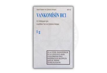 VANKOMISIN HCL 1 GR IV INFUZYON ICIN LIYOFILIZE TOZ VE COZUCU AMPUL