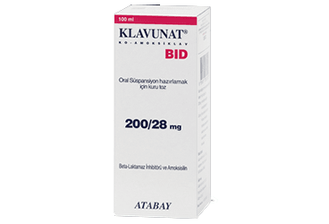 KLAVUNAT BID 200/28 MG 100 ML ORAL SUSPANSIYON