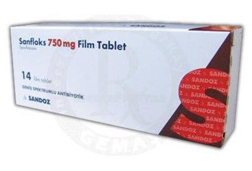 SANFLOKS 750 MG 14 FILM TABLET