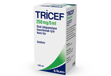 TRICEF 250 MG/5 ML ORAL SUSPANSIYON HAZIRLAMAK ICIN KURU TOZ 100 ML