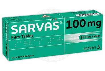 SARVAS 100 MG 28 FILM TABLET