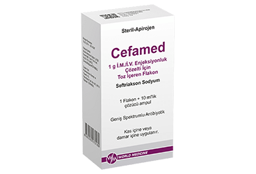 CEFAMED 1 GR IM/IV ENJ. COZ. HAZ. ICIN TOZ ICEREN FLAKON