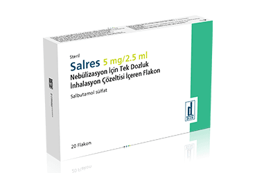 SALRES 5 MG / 2,5 ML NEBULIZASYON ICIN TEK DOZLUK INHALASYON COZELTISI ICEREN FLAKON (20 FLAKON)