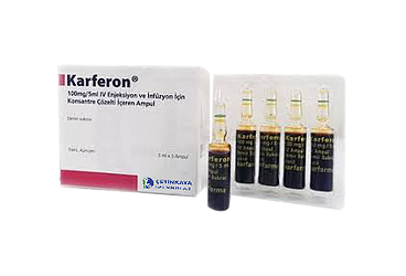 KARFERON 100 MG/5 ML IV ENJEKSIYON VE INFUZYON ICIN KONSANTRE COZELTI ICEREN 5 AMPUL