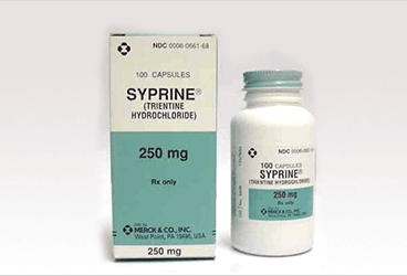 SYPRINE 250 MG 100 CAPS.