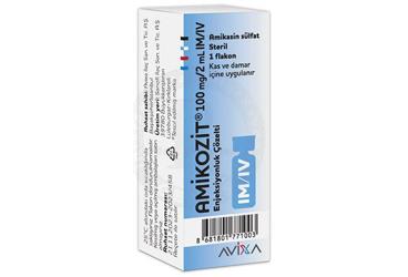 AMIKOZIT 100 MG /2ML IM/IV ENJEKSIYONLUK COZELTI