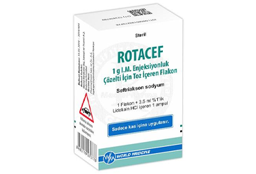 ROTACEF 1 G IM ENJEKSIYONLUK COZELTI HAZIRLAMAK ICIN TOZ ICEREN FLAKON, 3 ADET