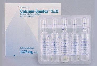 CALCIUM SANDOZ  10 ML 1,375 GR 5 AMPUL