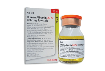 HUMAN ALBUMIN %20 BEHRING (DUSUK TUZ) 50 ML IV INFUZYONLUK COZELTI