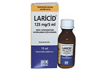 LARICID 125 MG/5ML PEDIYATRIK ORAL SUSPANSIYON HAZIRLAMAK ICIN GRANUL, 70 ML