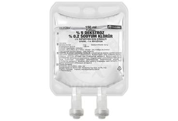 POLIFLEKS %5 DEKSTROZ %0,2 SODYUM KLORUR SOLUSYON 150 ML SETSIZ PVC TORBA