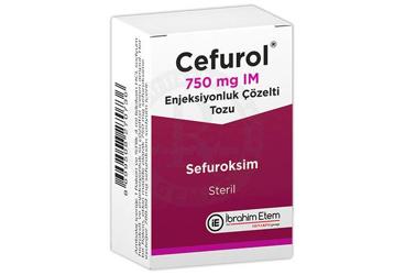 CEFUROL 750 MG IM ENJEKSIYONLUK COZELTI TOZU (1 FLAKON 1 AMPUL)