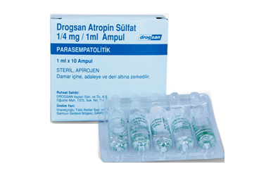 DROGSAN ATROPIN SULFAT 1/4 MG/1 ML  ENJEKSIYONLUK COZELTI, 100 AMPUL