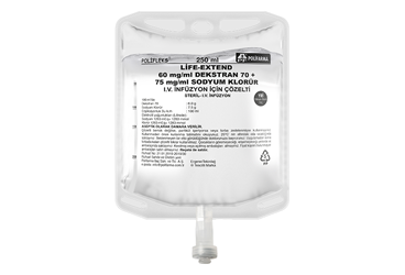 LIFE-EXTEND 60 MG/ML DEKSTRAN 70+75 MG/ML SODYUM KLORUR I.V. INFUZYONLUK COZELTI 250 ML