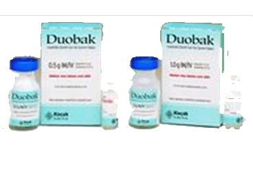 DUOBAK 2 G /1G I.M./I.V. ENJEKSIYONLUK COZELTI HAZIRLAMAK ICIN TOZ VE COZUCU (1 FLAKON)