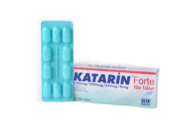 KATARIN FORTE 650 MG/200 MG/60 MG/4 MG 20 FILM KAPLI TABLET