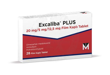EXCALIBA PLUS 20 MG/ 5 MG/ 12,5 MG FILM KAPLI TABLET (28 TABLET)