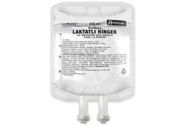 POLIFLEKS LAKTATLI RINGER SOLUSYONU 250 ML PVC TORBA SETSIZ