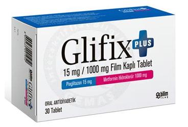 GLIFIX PLUS 15/1000 MG 30 FILM KAPLI TABLET