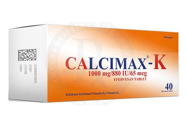 CALCIMAX K 1000MG/880IU/65MCG EFERVESAN TABLET (40 EFERVESAN TABLET)
