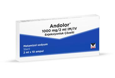 ANDOLOR 1000 MG/2 ML IM/IV ENJEKSIYONLUK COZELTI
