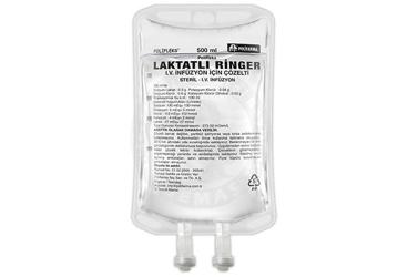 POLIFLEKS LAKTATLI RINGER SOLUSYONU 500 ML (PVC TORBA) SETLI