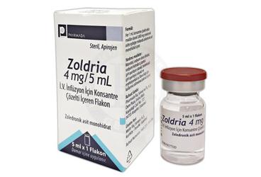 ZOLDRIA 4 MG/5 ML IV INFUZYON ICIN KONSANTRE COZELTI ICEREN 1 FLAKON