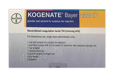 KOGENATE BAYER 2000 IU IV ENJEKSIYON ICIN LIYOFILIZE TOZ ICEREN FLAKON+ KULLANIMA HAZIR ENJEKTORDE COZUCU