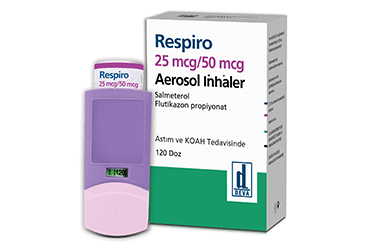 RESPIRO 25 MCG/50 MCG INHALASYON ICIN SUSPANSIYON ICEREN AEROSOL (120 DOZ)