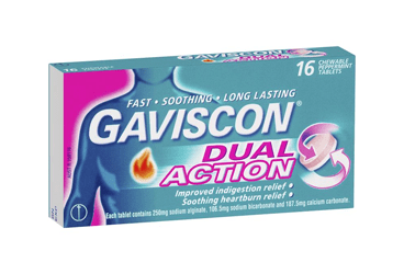 GAVISCON DOUBLE ACTION 250 MG / 106,5 MG / 187,5 MG CIGNEME TABLETI (16 TABLET)