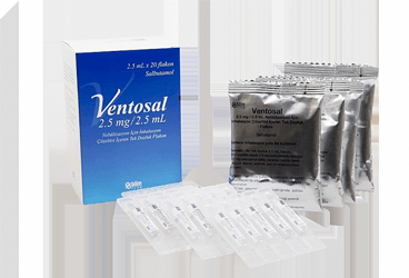 VENTOSAL 2,5 MG/2,5 ML NEBULIZASYON ICIN INHALASYON COZELTISI ICEREN TEK DOZLUK 20 FLAKON