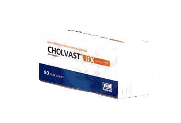 CHOLVAST 80 MG 90 FILM TABLET