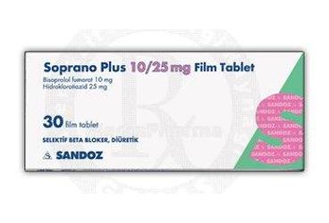 SOPRANO 10 MG/25 MG FILM TABLET