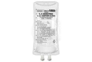 POLIFLEKS %5 DEKSTROZ %0,2 SODYUM KLORUR SOLUSYON 1000 ML SETSIZ PVC TORBA