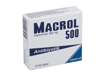 MACROL 500 MG 14 FILM TABLET