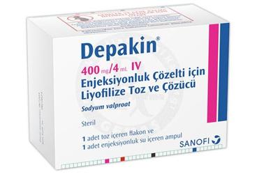 DEPAKIN 400 MG / 4 ML I.V. ENJEKSIYONLUK COZELTI ICIN LIYOFILIZE 1 ADET TOZVE 1 ADET COZUCU