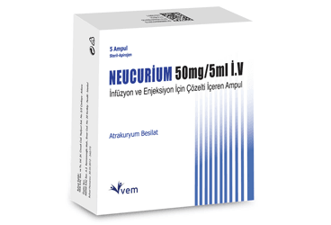 NEUCURIUM 50 MG/5 ML IV INFUZYON VE ENJEKSIYON ICIN COZELTI ICEREN 5 AMPUL