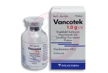 VANCOTEK 1 GR IV ENJEKTABL SOLUSYON HAZIRLAMAK ICIN LIYOFILIZE TOZ ICEREN FLAKON