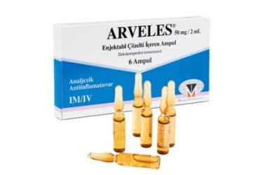 ARVELES 50 MG/ 2 ML ENJEKSIYONLUK COZELTI (10 AMPUL)