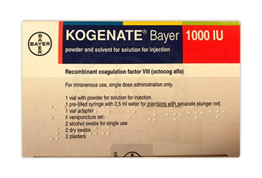 KOGENATE BAYER 1000 IU IV ENJ. ICIN LIYOFILIZE TOZ ICEREN FLAKON+KULLANIMA HAZIR ENJEKTORDE COZUCU