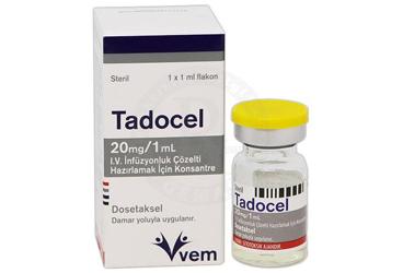 TADOCEL 20 MG/1 ML IV INFUZYONLUK  KONSANTRE COZELTI (1 FLAKON)