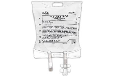 BIOFLEKS %5 DEKSTROZ   250 ML SOLUSYON  (PVC TORBA) SETSIZ