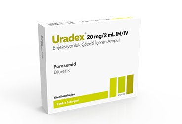 URADEX 20MG/2 ML IM/IV ENJEKSIYONLUK COZELTI (5 ADET)